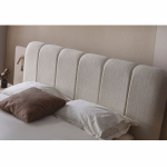 Juego de dormitorio de lujo Casa Padrino blanco / gris – 1 cama doble y 2 mesitas de noche - Imagen 4