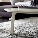 Mesa de centro con tapa redonda de Mdf lacado Made in Italy-Tobiko - Imagen 4