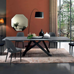 Mesa de comedor extensible hasta 300 cm en laminado Made in Italy-Settimmio