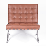 Silla de Cuero Barcelona Cognac - Imagen 2