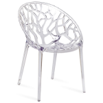Silla transparente Chrystal perfecta para el jardín