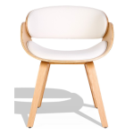 Silla nórdica Burrow S con cojín de piel sintética de madera de arce - Imagen 2