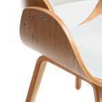 Silla nórdica Burrow S con cojín de piel sintética de madera de arce - Imagen 4