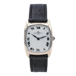 Reloj BAUME & MERCIER de oro blanco, zafiro y piel
