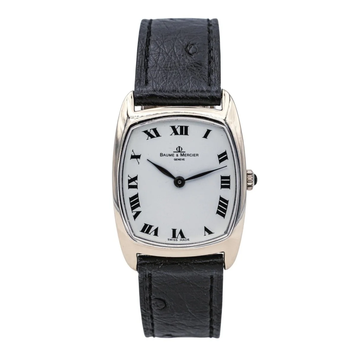 C221 Reloj BAUME & MERCIER de oro blanco, zafiro y piel - Imagen 1