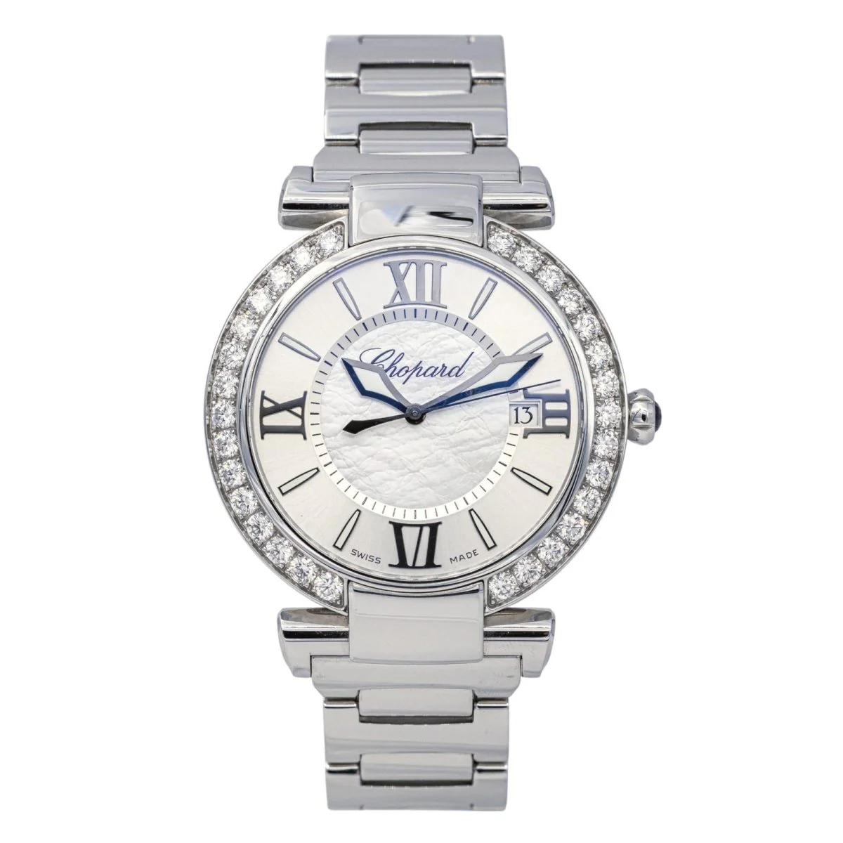 C381 Reloj CHOPARD «Imperial» de acero, nácar, amatista, zafiro y diamantes - Imagen 1