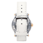 Reloj CHOPARD «Happy Sport» de oro rosa, acero, zafiro, cuero y diamantes - Imagen 4