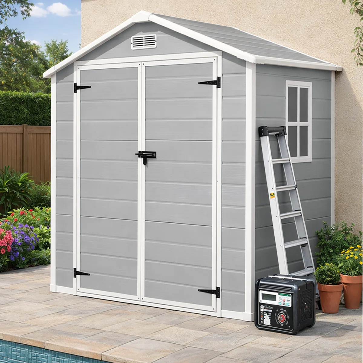 Casa1345 Caseta de jardín exterior 6×4 FT con suelo - Imagen 1