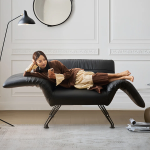 Sillón Lounge Reclinable de Cuero Genuino - Imagen 2