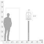 Farol exterior elegante con 4 luces - Imagen 2
