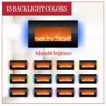 Chimenea eléctrica mural de 30,5" con mando a distancia Albee – 1500 W - Imagen 6