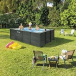 Piscina rectangular de grafito de 4,00 x 3,00 x 1,32 m - Imagen 4