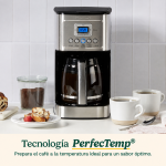 Cafetera programable Cuisinart de 14 tazas con jarra de vidrio DCC-3200BKSP1 - Imagen 10